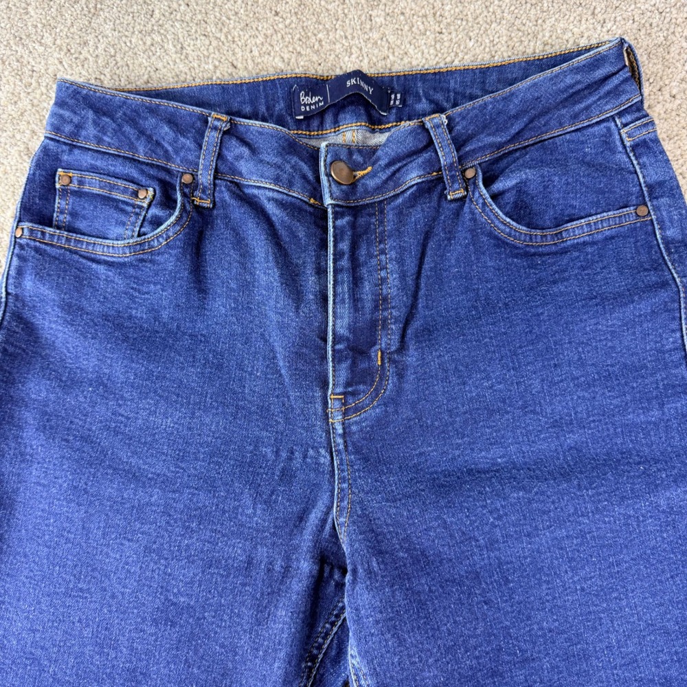 Boden Womens Mid Rise Skinny Jeans Size 10 Blue Stretch Denim Slim Fit Normcore
